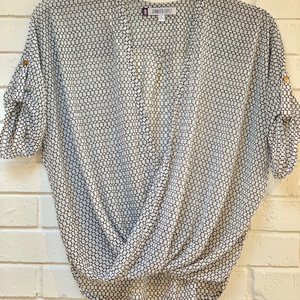 Jennifer Lopez, cross front blouse, size S